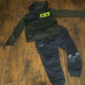 Under Armour Green and Black Kids' Hoodie and Joggers